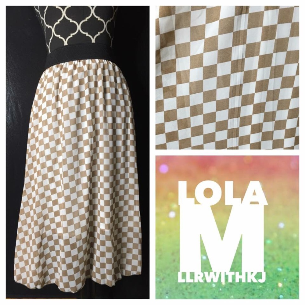 Lularoe Plaid Lola Skirt Medium